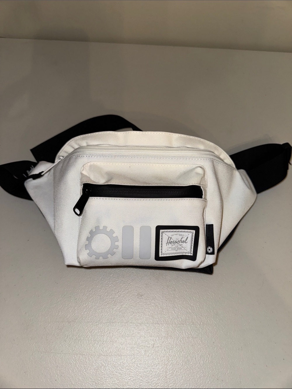 Herschel Supply Company White and Black Waist Pack